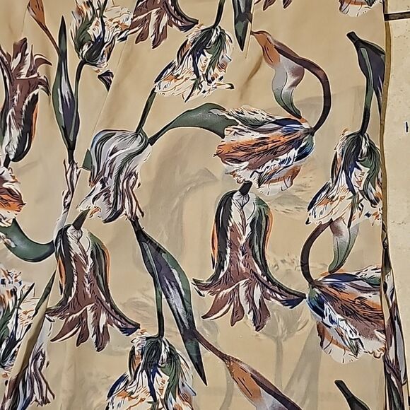 Pretty Little Thing Plus Dusty Pink Floral Wide Leg Trousers Size 14, NWT - Picture 4 of 10